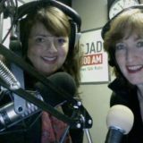 Radio talk show host Sharman Yarnell with Artist Susan Pepler at CJAD