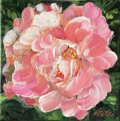 A Rose for You 8"x 8" painting by Susan Pepler