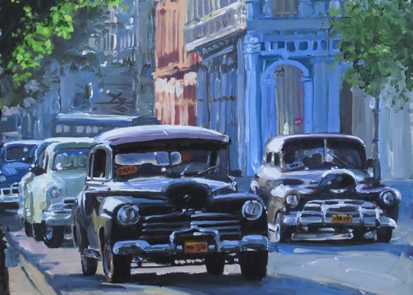 Early Morning in Havana 24" x 30" painting by Susan Pepler