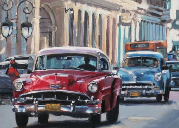 Gems on the Boulevard 24"x 30" painting by Susan Pepler