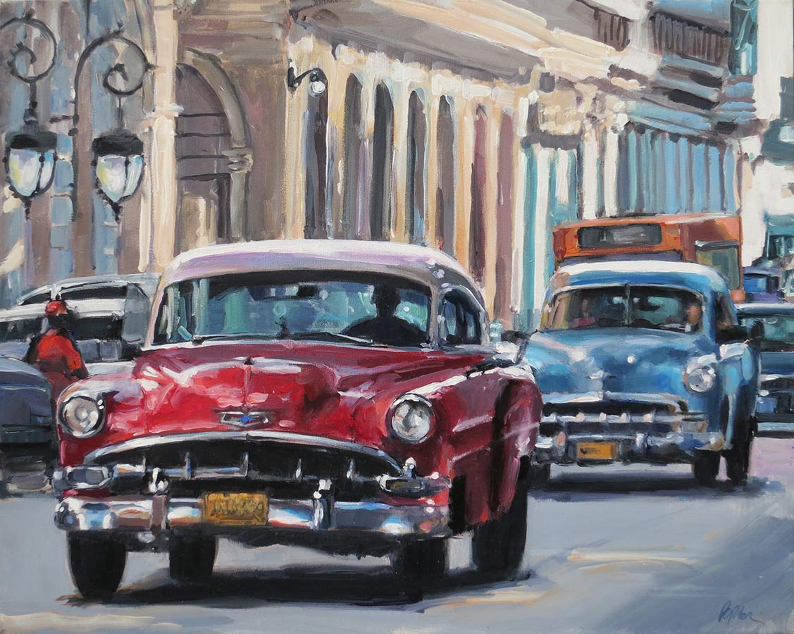 Gems on the Boulevard 24"x 30" painting by Susan Pepler