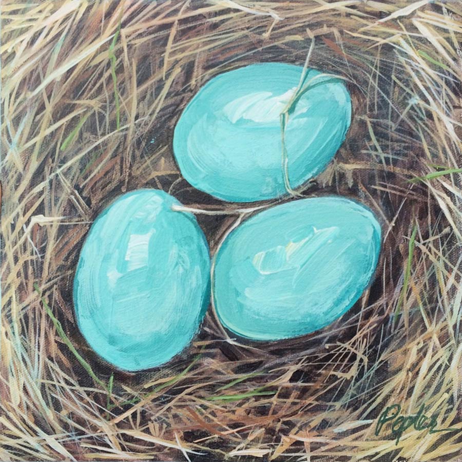 Robin’s Eggs Painting by Susan Pepler