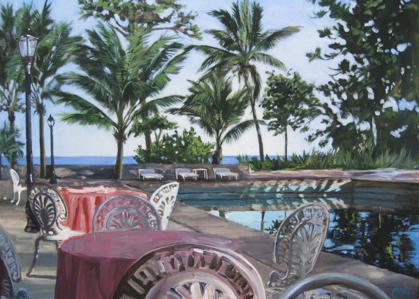Hotel Nacional Poolscape Studio Susan Pepler painting