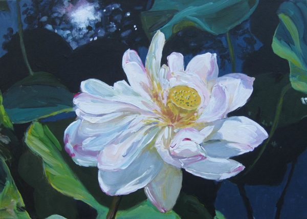Lotus Lily Painting by Susan Pepler