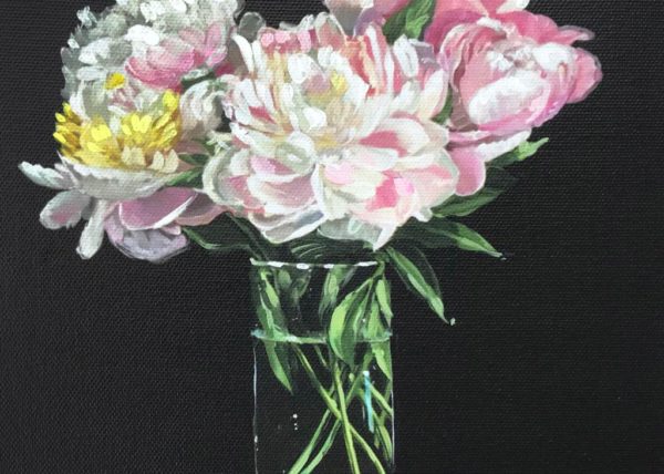 Pink Peonies Artist-Enhanced Print on Canvas